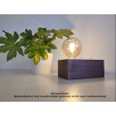 Tischleuchte *WOODY* Retro Optik Holz Mahagoni