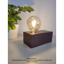 Tischleuchte *WOODY* Retro Optik Holz Mahagoni