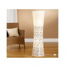 Reispapierlampe Kos mit floralem Muster schwarz/weiß