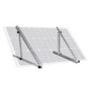 Aluminium Solarmodul Halterung bis 114cm Modulbreite für Flachdach, Wand,Universal-Aufsteller 100W bis 425W mit Neigungswinkel bis 45°, Solarpanel Befestigung verstellbar