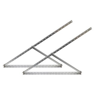 XXL-Aluminium Solarmodul Halterung bis 120cm Modulbreite - Solarmodul bis 600W - Neigungswinkel bis 45° Flachdach, Boden, Solarpanel, PV-Module Befestigung senkrecht oder waagerecht