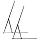 XXL-Aluminium Solarmodul Halterung bis 120cm Modulbreite - Solarmodul bis 600W - Neigungswinkel bis 45° Flachdach, Boden, Solarpanel, PV-Module Befestigung senkrecht oder waagerecht