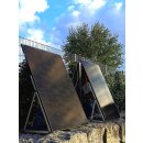 XXL-Aluminium Solarmodul Halterung bis 120cm Modulbreite - Solarmodul bis 600W - Neigungswinkel bis 45° Flachdach, Boden, Solarpanel, PV-Module Befestigung senkrecht oder waagerecht