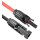 TRANGO 2er Set je 2m in Rot & Schwarz ST-0113-2M*RS Verlängerung Solarkabel 6mm² Solarpanel Verbindungskabel Solarstecker, Spannung 1500V IP68 Wasserdicht Solarmodul Verlängerungskabel