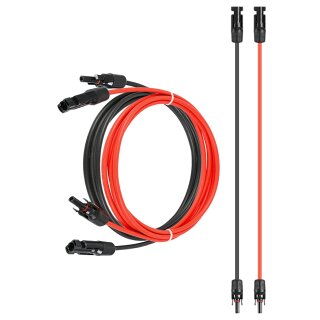 Geosiry 1,5 M Solar-Verlängerungskabel 12 AWG - Mit MC4 Stecker & Buchse Für Solarmodule & Laderegler