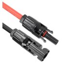 TRANGO 2er Set je 5m in Rot & Schwarz ST-0115-5M*RS Verlängerung Solarkabel 6mm² Solarpanel Verbindungskabel Solarstecker, Spannung 1500V IP68 Wasserdicht Solarmodul Verlängerungskabel