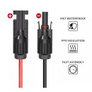 TRANGO 2er Set je 10m in Rot & Schwarz ST-0118-10*RS Verlängerung Solarkabel 6mm² Solarpanel Verbindungskabel Solarstecker, Spannung 1500V IP68 Wasserdicht Solarmodul Verlängerungskabel