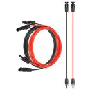 TRANGO 2er Set je 10m in Rot & Schwarz ST-0118-10*RS Verlängerung Solarkabel 6mm² Solarpanel Verbindungskabel Solarstecker, Spannung 1500V IP68 Wasserdicht Solarmodul Verlängerungskabel