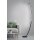 Trango 1525A Stufenlos dimmbar Stehlampe in Anthrazit-Optikt 15 Watt – 1300 Lumen – 3000K warmweiß LED Modul Serie *ARC* Höhe: 150cm Standlampe - Wohnzimmer Leuchte mit weißes satiniertes Lampenschirm