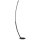 Trango 1525A Stufenlos dimmbar Stehlampe in Anthrazit-Optikt 15 Watt – 1300 Lumen – 3000K warmweiß LED Modul Serie *ARC* Höhe: 150cm Standlampe - Wohnzimmer Leuchte mit weißes satiniertes Lampenschirm