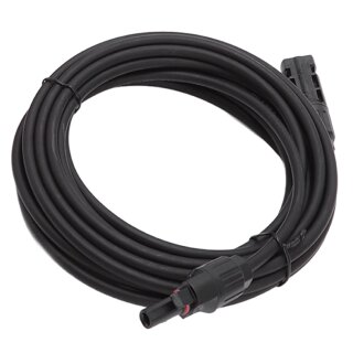 TRANGO 1er Set je 20 m Verlängerung Solarkabel ST-0119-20MB in Schwarz 6mm² Solarpanel Verbindungskabel Solarstecker, Spannung 1500V IP68 Wasserdicht Solarmodul Verlängerungskabel