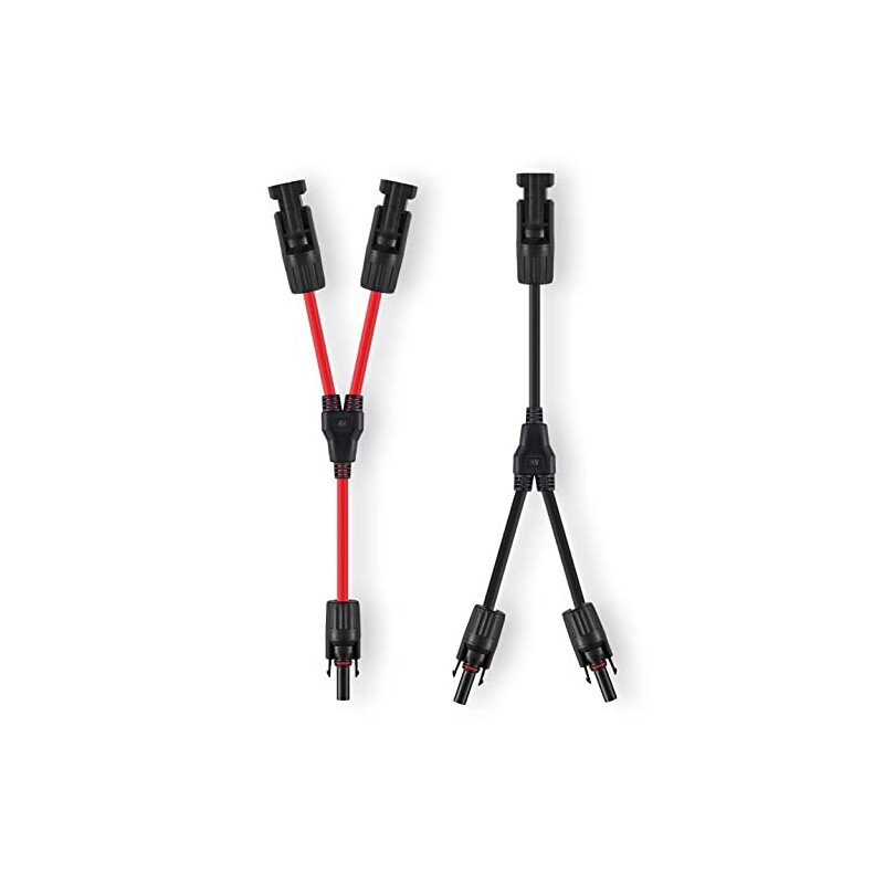 Solar Parallel Ladekabel 1-zu-2 Y-Stecker - Für Zwei Solarmodule, IP67 Wasserdicht, 20A, Bis 1000V DC