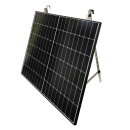 BK10 Plug & Play Balkonkraftwerk für eckig Balkongelände inkl. 800W Wechselrichter, 2x 400W Solarmodul, 3m Kabel mit Stecker, 2x Vario Montage Set & 4x Rund-Haken