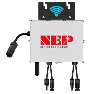 NEP 800 Watt Balkonkraftwerk Mikro Wechselrichter inkl. WLAN-Überwachung gedrosselt auf 600W Plug & Play Solar Modul Inverter - Mini PV-Anlage mit VDE-4105
