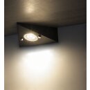1er Erweiterungsset Matt-Schwarz Küchenunterbauleuchte inkl. 1x 4,8 Watt LED Modul 3000K warmweiß direkt 230 Volt