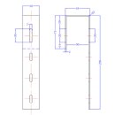 TRANGO ST-0006S Balkonkraftwerk Solarmodul ALU-Halterung inkl. 2x Edelstahl-Haken in Eckig Balkongelände, Flachdach, Wand, Universal-Aufsteller bis 114cm Panel Breite 425W Winkel bis 45° verstellbar