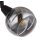 TRANGO 3-flg. 1010-38SD Edelstahl-Optik Deckenleuchte schwenkbar *WOW* inkl. 3x 3-Stufen dimmbar LED-Leuchtmittel 3000K warmweiß Deckenlampe mit Design rauchigen Glasschirmen
