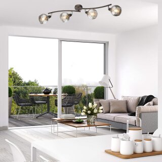 EGLO Sarginto LED Deckenleuchte – 2-flammig, Schwarz/weiß, Minimalistisch, Warmweiß 3000K