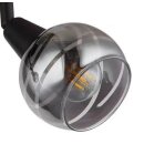 TRANGO 4-flammig 1010-45SD LED-Deckenleuchte in Schwarz-Optik *WOW* inkl. 4x 3-Stufen dimmbar LED-Leuchtmittel 3000K warmweiß, Deckenlampe mit Design rauchigen Glaslampenschirmen, Deckenstrahler, Wohnzimmer Lampe, Spots schwenkbar