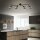 TRANGO 4-flammig 1010-45SD LED-Deckenleuchte in Schwarz-Optik *WOW* inkl. 4x 3-Stufen dimmbar LED-Leuchtmittel 3000K warmweiß, Deckenlampe mit Design rauchigen Glaslampenschirmen, Deckenstrahler, Wohnzimmer Lampe, Spots schwenkbar