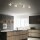 TRANGO 4-flammig 1010-48SD LED-Deckenleuchte *WOW* inkl. 4x 3-Stufen dimmbar LED-Leuchtmittel 3000K warmweiß I Deckenlampe in Edelstahl-Optik mit Design rauchigen Glaslampenschirmen, Deckenstrahler, Wohnzimmer Lampe, Spots schwenkbar