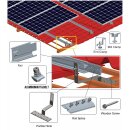 TRANGO ST-0008*1 PV-Anlage Montage Set für 1x Solarmodul bis 120cm breit Balkonkraftwerk auf Ziegeldach, Schrägdach,  Mini PV-Anlage Dachhalterung, Dachmontage