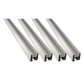 TRANGO 4er Pack 120cm ST-0026 Aluprofil 4x4cm(BxH) zum Montieren 1xSolarpanel auf Schrägdach, Flachdach, Ziegeldach, Solaranlage