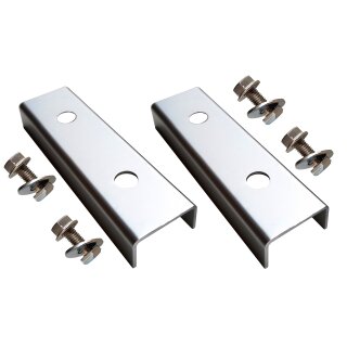 TRANGO 2er-Pack ST-0029 ALU-Profil Verbinder für Alu-Profil 40x40mm, Schienenverbinder für PV-Solarmodule, PV-Anlage Solarmodul Verbinder, PV-Anlage Zubehör 100x35x25mm