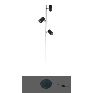 Leselampe schwenkbar *EARTH* inkl. 3x 4.8W 3-Stufen dimmbar GU10 LED Leuchtmittel 3000K warmweiß in Anthrazit-matt ca. H:150cm