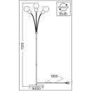 Trango 3-flg 1531A-SD Stehlampe Anthrazit-matt *EARTH*...