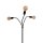 Trango 3-flg 1531A-SD Stehlampe Anthrazit-matt *EARTH* inkl. 3x 4W 3-Stufen dimmbar E27 LED Leuchtmittel 2500K Gold-warmweiß ca. H1550mm 3 Lampenarmen schwenkbar Stehleuchte, Bürolampe, Standlampe