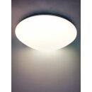 Trango 3105 IP44 LED Badleuchte in Weiß aus Acryl mit CCT Farbtemperatur-Steuerung 3000K I 4000K I 6000K (durch ON/OFF Lichtschalter) *NOAH* inkl. 1x 20 Watt LED Modul Deckenlampe
