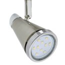 TRANGO 4-flammig 1009-42 LED Badleuchte IP44 Bad Deckenleuchte in Nickel matt & Chrom, Flurlampe, WC Lampe, Deckenlampe inkl. 4x 5 W GU10 LED Leuchtmittel Spots schwenkbar