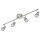 TRANGO 4-flammig 1009-42 LED Badleuchte IP44 Bad Deckenleuchte in Nickel matt & Chrom, Flurlampe, WC Lampe, Deckenlampe inkl. 4x 5 W GU10 LED Leuchtmittel Spots schwenkbar