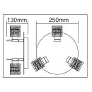 Trango 3-flammige IP44 Deckenleuchte inkl. 3x 3-Stufen...