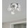 Trango 3-flammige IP44 Deckenleuchte inkl. 3x 3-Stufen dimmbar LED Leuchtmittel 6000K kaltweiß *RONNY* mit Glaslampenschirm in Chrom-Optik Rondell, Deckenstrahler