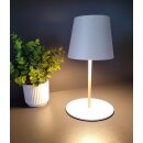 IP44 Tischleuchte akkubetrieben beige dimmbar warm-weiß