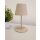 IP44 Tischleuchte akkubetrieben beige dimmbar warm-weiß