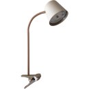 Clip-Lampe Spot Betrieb mit Akku 6 Watt warm-weiß Farbe: beige