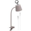 Clip-Lampe Spot Betrieb mit Akku 6 Watt warm-weiß Farbe: beige