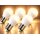 5er Pack LED Kugel-Globe Birne 5 Watt - 450 Lumen 3000K warmweiß mit E27 Fassung - Abstrahlwinkel 120° #1