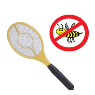10 x Elektrische Fliegenklatsche Mückenschläger Mückentöter Moskitoschläger gelb 