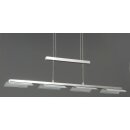 Design stufenlos dimmbare LED Pendelleuchte in Nickel matt höhenverstellbar