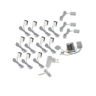 Glaskantenbeleuchtung Set mit 11 Clips