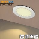Trango 1er Set G4E-018 LED Möbel Einbaustrahler 12 Volt AC/DC Einbauleuchte in Chrom zum Ersetzen herkömmlichen Möbelleuchte, Einbauleuchten mit MR16, G4, GU5.3 Fassung