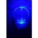 3x LED Nachtlicht Orientierungslicht für die Steckdose in Form einer Muschel mit blauer LED