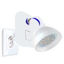 LED Leseleuchte weiß inkl. Leuchtmittel Glas weiß