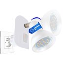 LED Leseleuchte weiß inkl. Leuchtmittel Glas weiß