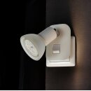 LED Leseleuchte weiß inkl. Leuchtmittel Glas weiß
