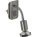 Steckerleuchte Nickel matt inkl. 3 Watt LED Leuchtmittel & ON/OFF Schalter